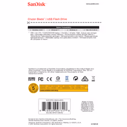 SanDisk Cruzer Blade USB flash drive 64 GB USB Type-A 2.0 Black, Red - Additional view 5