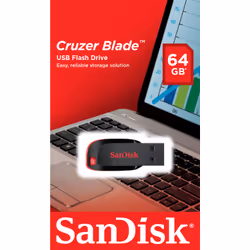 SanDisk Cruzer Blade USB flash drive 64 GB USB Type-A 2.0 Black, Red - Additional view 7