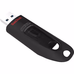 SanDisk ULTRA, 128 GB, USB Type-A, 3.2 Gen 1 (3.1 Gen 1), 100 MB/s, Slide, Black