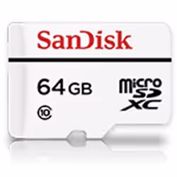 SanDisk SDSDQQ-064G-G46A, 64 GB, MicroSDXC, Class 10, 20 MB/s, 20 MB/s, White