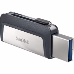 SanDisk Ultra Dual Drive USB Type-C USB flash drive 16 GB USB Type-A / USB Type-C 3.2 Gen 1 (3.1 Gen 1) Black, Silver
