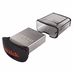 SanDisk Ultra Fit, 16 GB, USB Type-A, 3.2 Gen 1 (3.1 Gen 1), 130 MB/s, Cap, Black