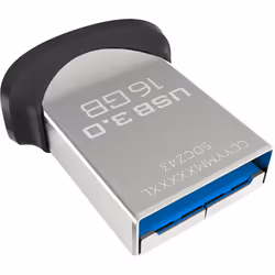 SanDisk Ultra Fit USB flash drive 16 GB USB Type-A 3.2 Gen 1 (3.1 Gen 1) Black