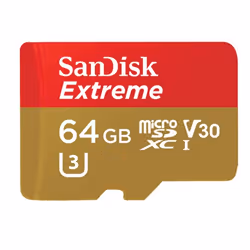 SanDisk Extreme, microSDXC, 64GB, 64 GB, MicroSDXC, Class 10, UHS-I, 90 MB/s, 60 MB/s