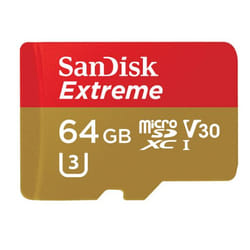 SanDisk Extreme, microSDXC, 64GB UHS-I Class 10