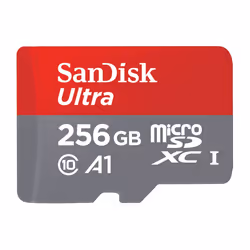 SanDisk Ultra, 256 GB, MicroSDXC, Class 10, UHS-I, 95 MB/s, Class 1 (U1)