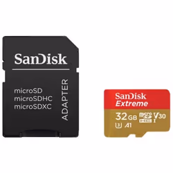 SanDisk SDSQXAF-032G-GN6AT, 32 GB, MicroSDHC, UHS-I, 100 MB/s, Class 3 (U3), Shock resistant, Temperature proof, Waterproof