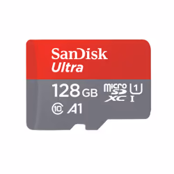 SanDisk Ultra, 128 GB, MicroSDXC, Class 10, UHS-I, 100 MB/s, Class 1 (U1)