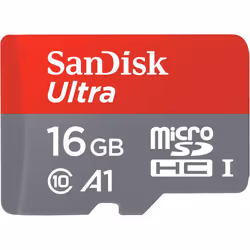 SanDisk Ultra 16GB microSDHC Memory Card + SD Adapter with A1 App Performance up to 98MB/s, Class 10, U1 - FFP