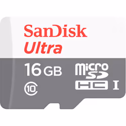 SanDisk Ultra MicroSDHC 16GB UHS-I + SD Adapter, 16 GB, MicroSDHC, Class 10, UHS-I, 80 MB/s, Shock resistant, Temperature pro ...