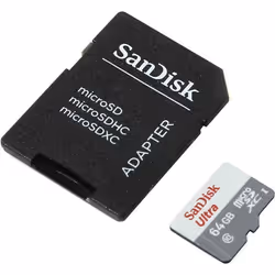 SanDisk Ultra MicroSDXC 64GB UHS-I + SD Adapter Class 10
