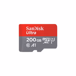 SanDisk Ultra 200GB microSDXC Memory Card + SD Adapter with A1 App Performance up to 100MB/s, Class 10, U1 - FFP