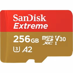 SanDisk 256GB Extreme microSDXC, 256 GB, MicroSDXC, Class 10, 100 MB/s, 90 MB/s, Class 3 (U3)