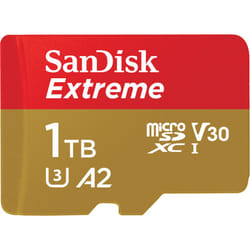 SanDisk 1TB Extreme UHS-I microSDXC Memory Card with SD Adapter