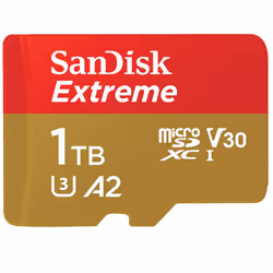 SanDisk Extreme, 1 TB, MicroSDXC, Class 10, UHS-I, 160 MB/s, 90 MB/s