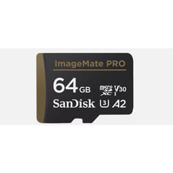 SANDISK MEMORY CARD MICRO SD IMAGEMATE PRO WITH ADAPTER 170MB/S 64GB
