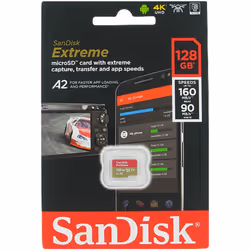 Sandisk 128GB Extreme Micro SDXC Class A1 U3 V30 160MB/s
