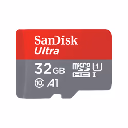 SanDisk Ultra, 32 GB, MiniSDHC, Class 10, UHS-I, 120 MB/s, Grey, Red