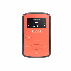 SanDisk Clip Jam, MP3 player, 8 GB, OLED, USB 2.0, FM radio, Red