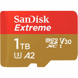 SanDisk Extreme microSDXC 190MBs UHSI U3 V30 no Adapter 1TB
