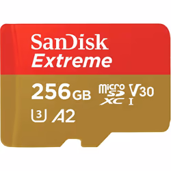 SanDisk Extreme 256GB Micro SD XC Class 10 U3 Card 190MB/s