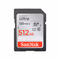 SanDisk Ultrastar SDSDUN4-512G-GN6IN, 512 GB, SDHC, Class 10, UHS-I, 120 MB/s, Class 1 (U1)