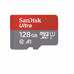 SanDisk Ultra, 128 GB, MicroSDXC, Class 10, UHS-I, 140 MB/s, Class 1 (U1)