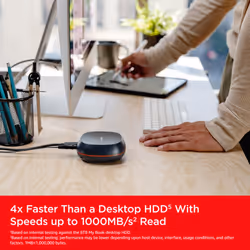 SanDisk 4TB Desk Drive SSD - Desktop External Solid State Drive  Up to 1000MB/s  USB-C  USB 3.2 Gen 2 - SDSSDT40-4T00-NA25
