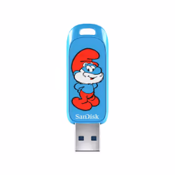 SanDisk Smurfs, 128 GB, USB Type-A, 3.2 Gen 1 (3.1 Gen 1), 130 MB/s, Capless, Blue