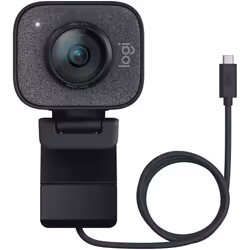 Logitech StreamCam Web Camera, 1080P HD 60fps Streaming Webcam with USB-C and Built-in Microphone, Graphite - Black