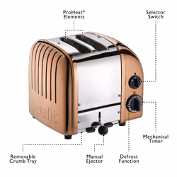 Dualit Classic 2-Slot Toaster - Copper 1 2 slice(s) 3000 W Copper, Stainless steel - Additional view 8