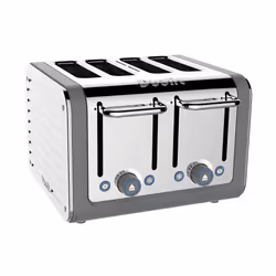 Dualit Arhitect, 4 slice(s), Grey, Stainless steel, Stainless steel, Buttons, Rotary, 1450 W, 280 mm