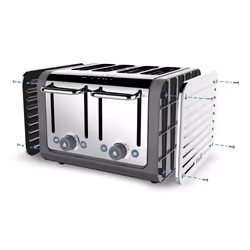 Dualit Arhitect 8 4 slice(s) 1450 W Grey, Stainless steel - Additional view 5