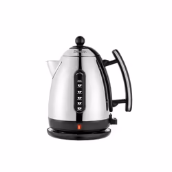 Dualit Lit Jug, 1.5 L, 3000 W, Black, Stainless steel, Stainless steel, Water level indicator, Overheat protection