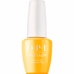 OPI GelColor, Sun, Sea, and Sand in My Pants, Yellow Gel Nail Polish, Lisbon Collection, 0.5 fl oz
