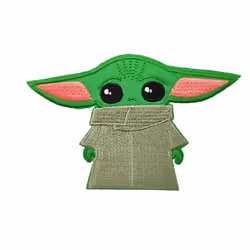 Yoda Baby Embroidered 3 Inches Tall Iron on Patch