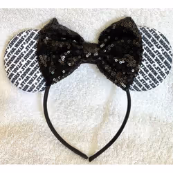Minnie Mouse Black sequence glitter Star Wars ears headband Halloweenl