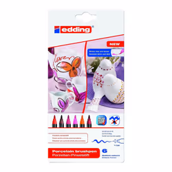 Edding 4200 Porcelain Brushpen Oven Bake Marker Pen (3 Assorted Sets)
