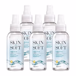 5 x 150ml Bottles of Avon Skin So Soft Original Dry Oil Body Spray