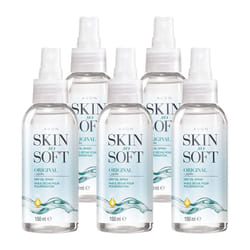 5 x 150ml Bottles of Avon Skin So Soft Original Dry Oil Body Spray