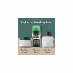 Pre Shave Cream, 100ml, Refreshing and Toning Pre Shaving Cream with Eucalyptus Oil and Menthol, Made in Italy, Green