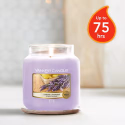 Scented Candle, Lemon Lavender Medium Jar Candle, Long Burning Candles: up to 75 Hours, Scented Candles Gifts for Women