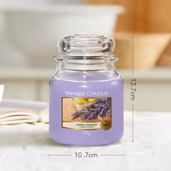 Scented Candle, Lemon Lavender Medium Jar Candle, Long Burning Candles: up to 75 Hours, Scented Candles Gifts for Women