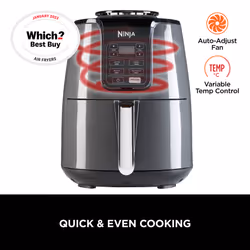 Ninja AF100UK fryer Single 3.8 L Stand-alone 1550 W Hot air fryer Black - Additional view 7