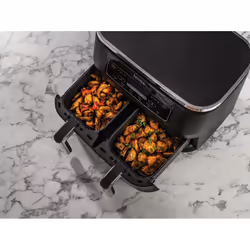 Ninja Foodi Double 7.6 L Stand-alone 2400 W Hot air fryer Black, Silver - Additional view 7