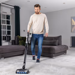Shark IZ320UK stick vacuum/electric broom 2-in-1 stick vacuum Battery Dry HEPA Bagless Black, Silver