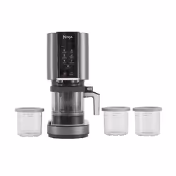 Ninja NC300EU, Traditional ice cream maker, 1.4 L, 3 bowls, Black, Silver, 165 mm, 270 mm