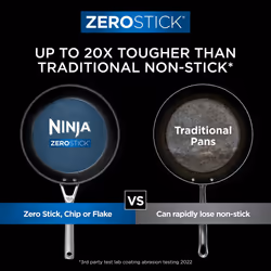 Ninja ZEROSTICK Stackable Cookware 5-Piece Pan Set, Non-Stick, 3 Saucepans with Oven-Safe Glass Lids & 2 Frying Pans, Long Lasting