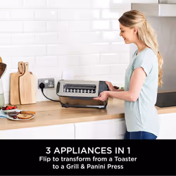 Ninja Foodi 3-in-1 Toaster, Grill & Panini Press [Stainless Steel] ST202UK - Additional view 5