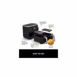 Ninja Foodi Air Fryer [AF300UK], Dual Zone, 7.6 Litre, Grey